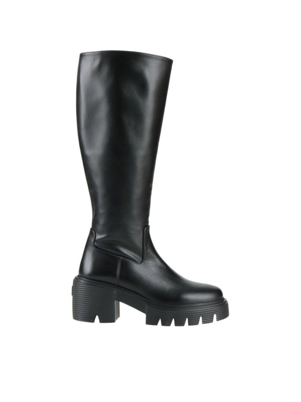 $1050 stuart weitzman soho PLATFORM leather knee high boots black 13 B (PD26)